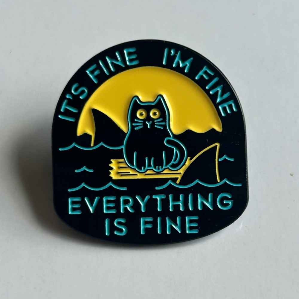 Black and Yellow Owl Enamel Pin